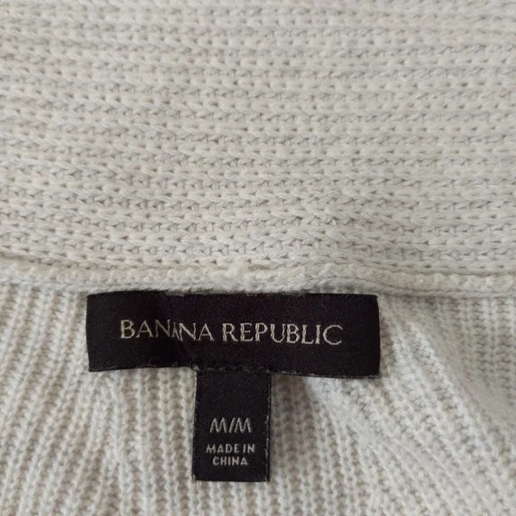 Banana Republic Zip Cuff Open Front Cardigan Gray Size Medium - Picture 3 of 9